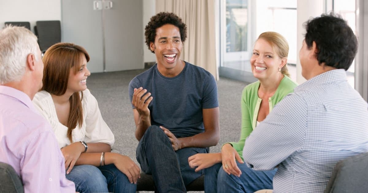 Family caregivers connecting in a supportive community.