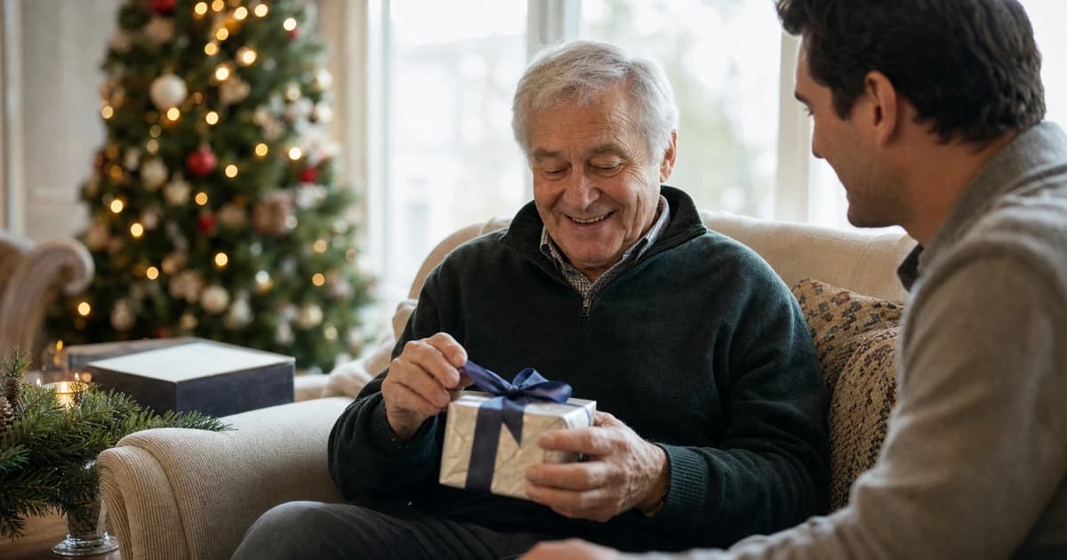 A selection of thoughtful Christmas gifts for older adults.